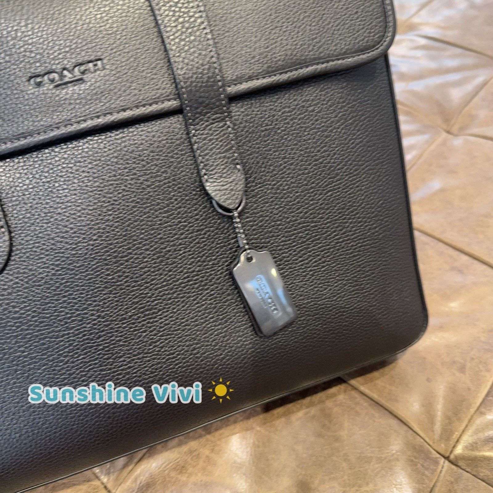 Coach NWT Coach Sullivan Portfolio Brief In Black Leather C9875 Size ONE SIZE - 11 Thumbnail