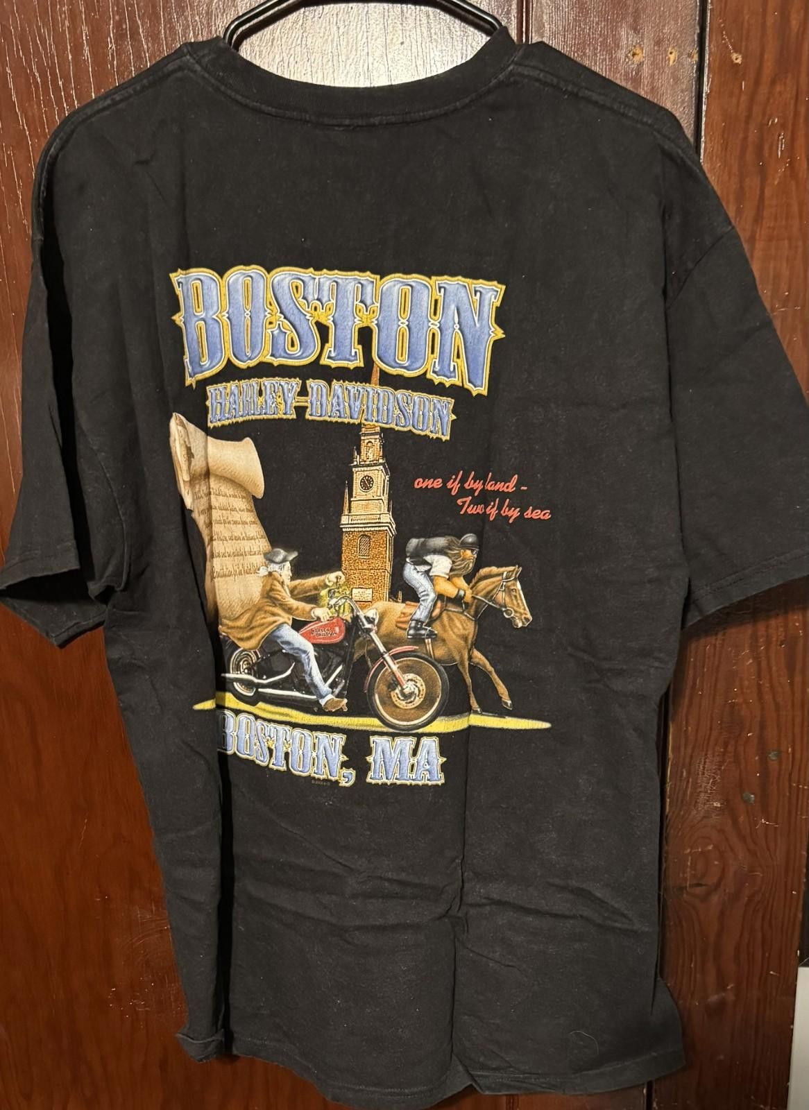 Other Harley-Davidson Vintage T Shirt Boston Men's Sz XL Black Size ONE SIZE - 2 Thumbnail