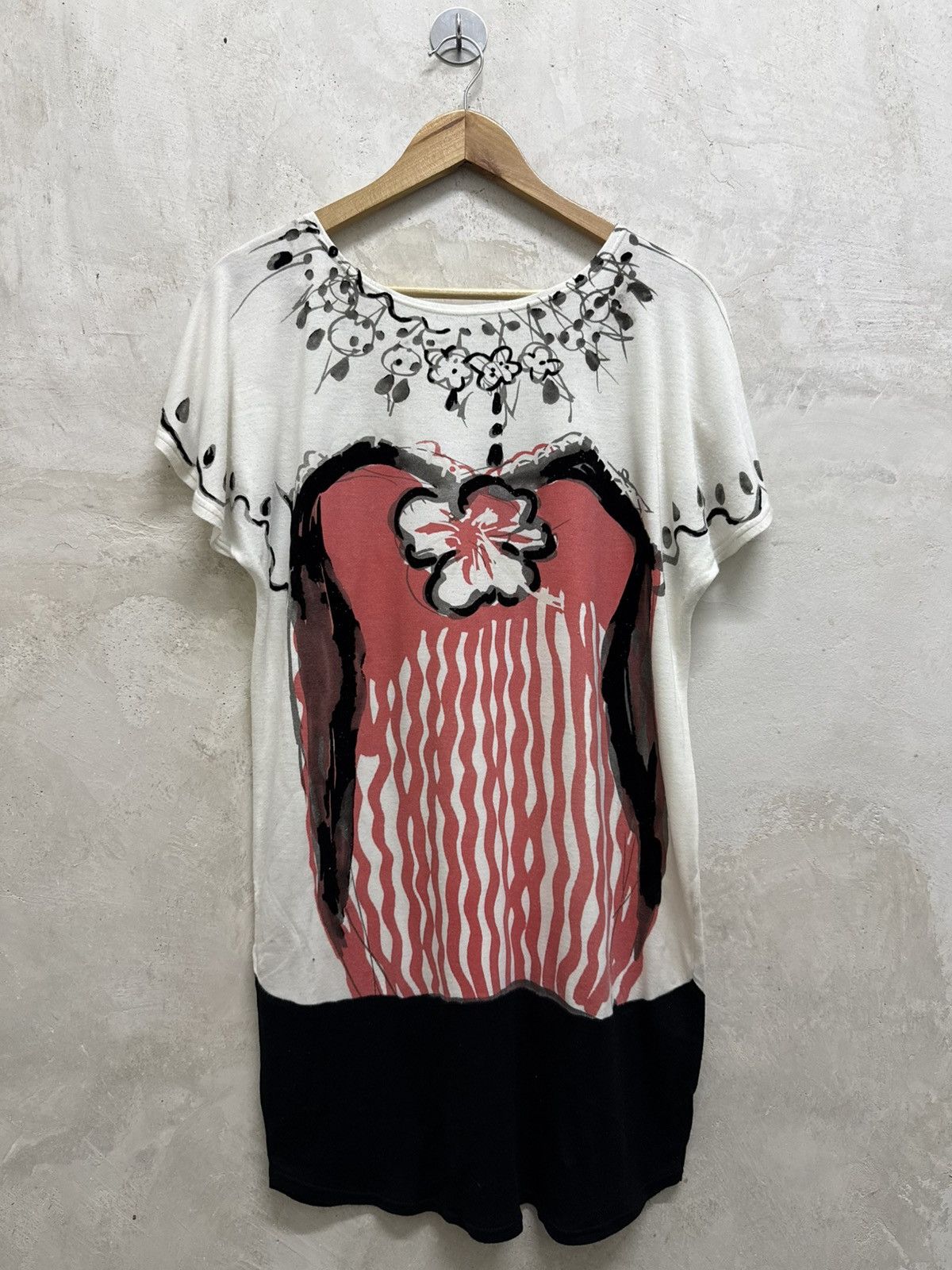 Issey Miyake Archive Tsumori Chisato Corset Graphic Abstract Art Blouse Size M / US 6-8 / IT 42-44 - 1 Thumbnail