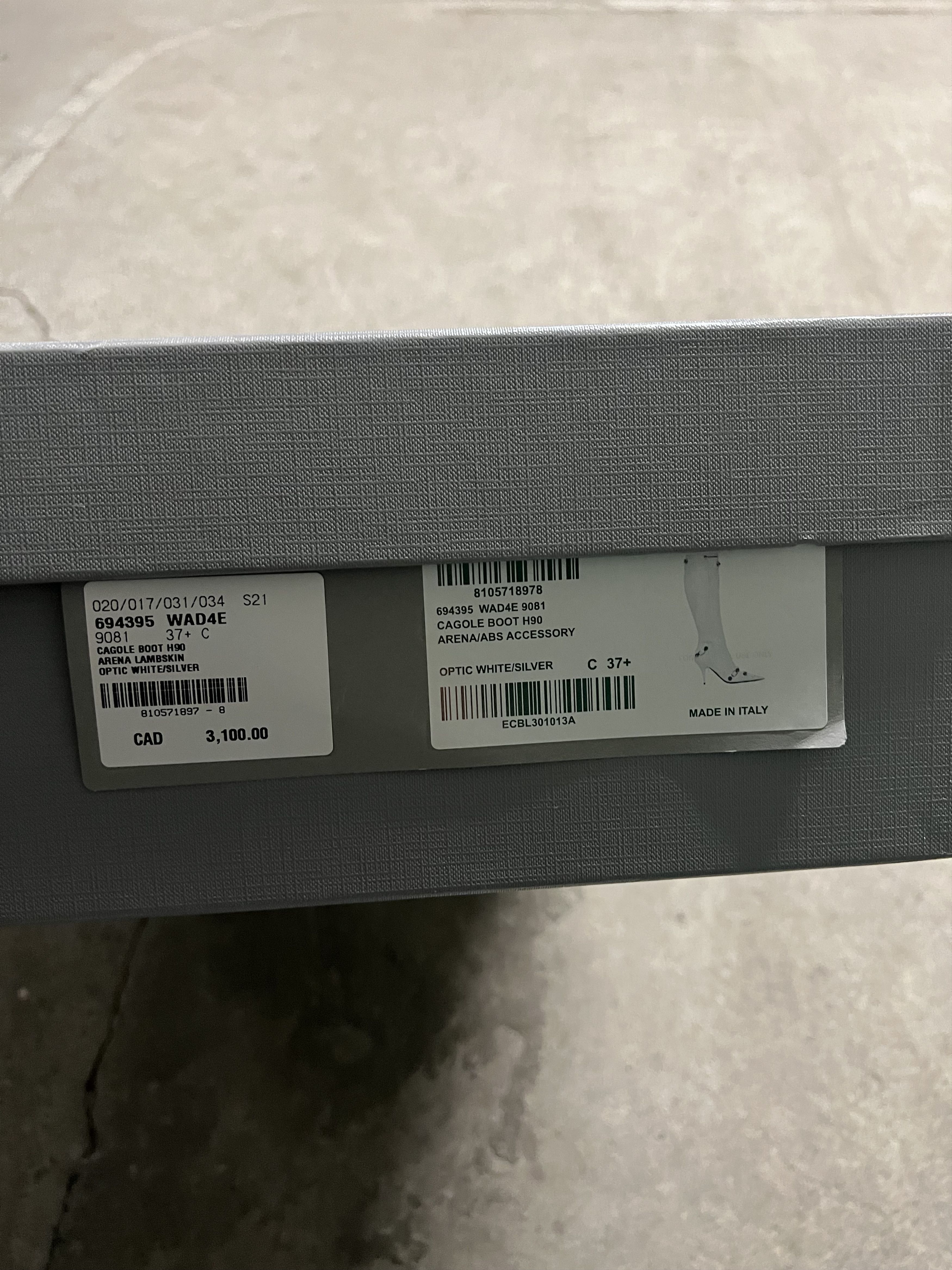 Balenciaga Balenciaga Le Cagole Embellished White Heel Boots Size US 7.5 / IT 37.5 - 8 Thumbnail