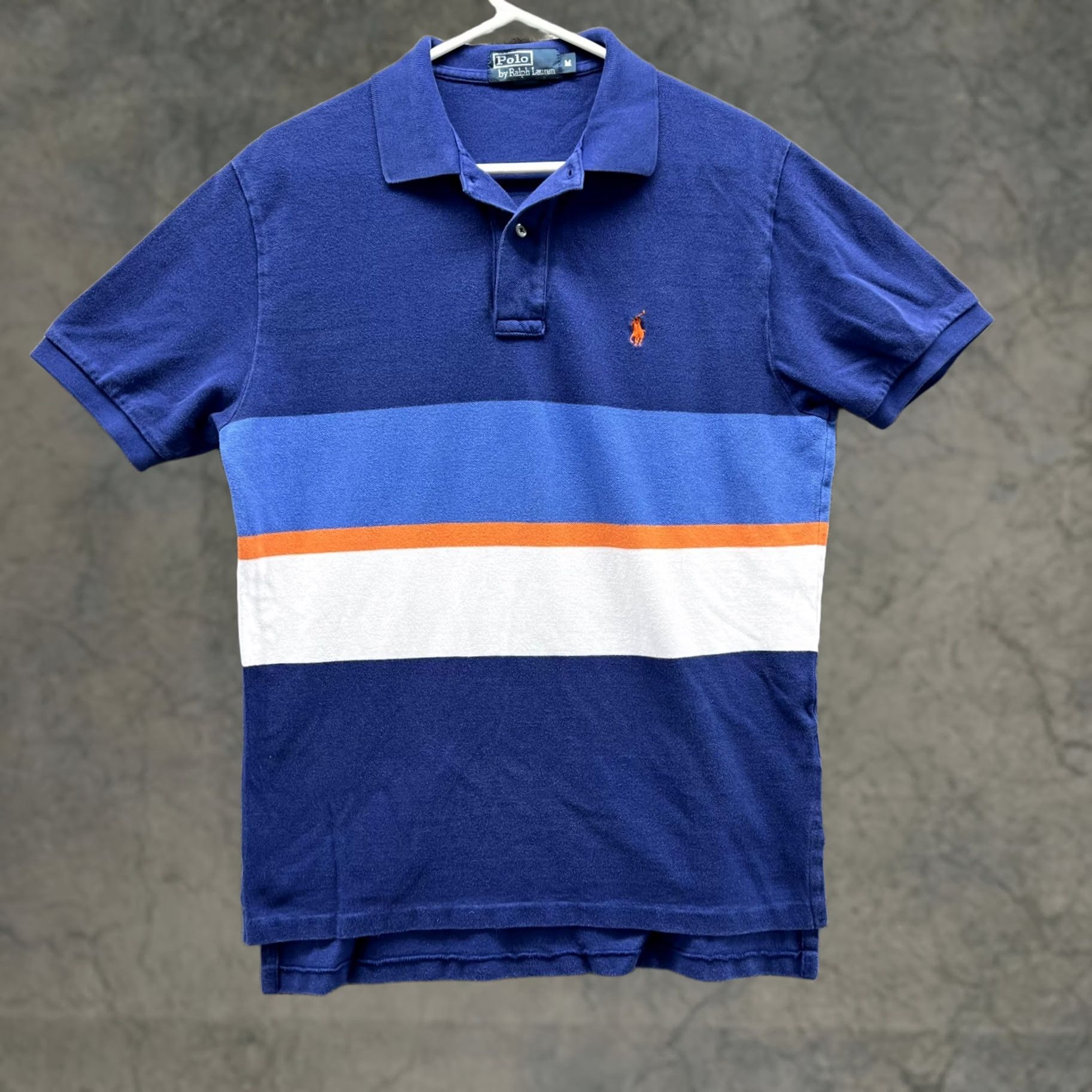 Ralph Lauren Ralph Lauren Polo Shirt Men Medium Adult Blue White Casual Cotton Stripes Polo Shirt Vtg Size US M / EU 48-50 / 2 - 1 Thumbnail