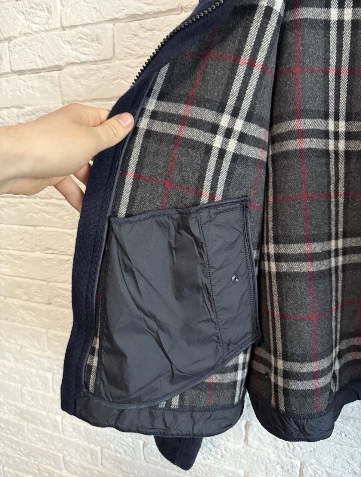 Burberry Vintage Burberry Wool Bomber Jacket Nova Check Sz L "8" Size US L / EU 52-54 / 3 - 7 Thumbnail