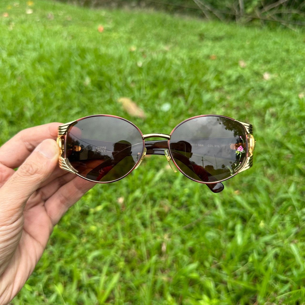 Versace Gianni Versace S64 31L Vintage Medusa Sunglasses Italy Size ONE SIZE - 1 Thumbnail