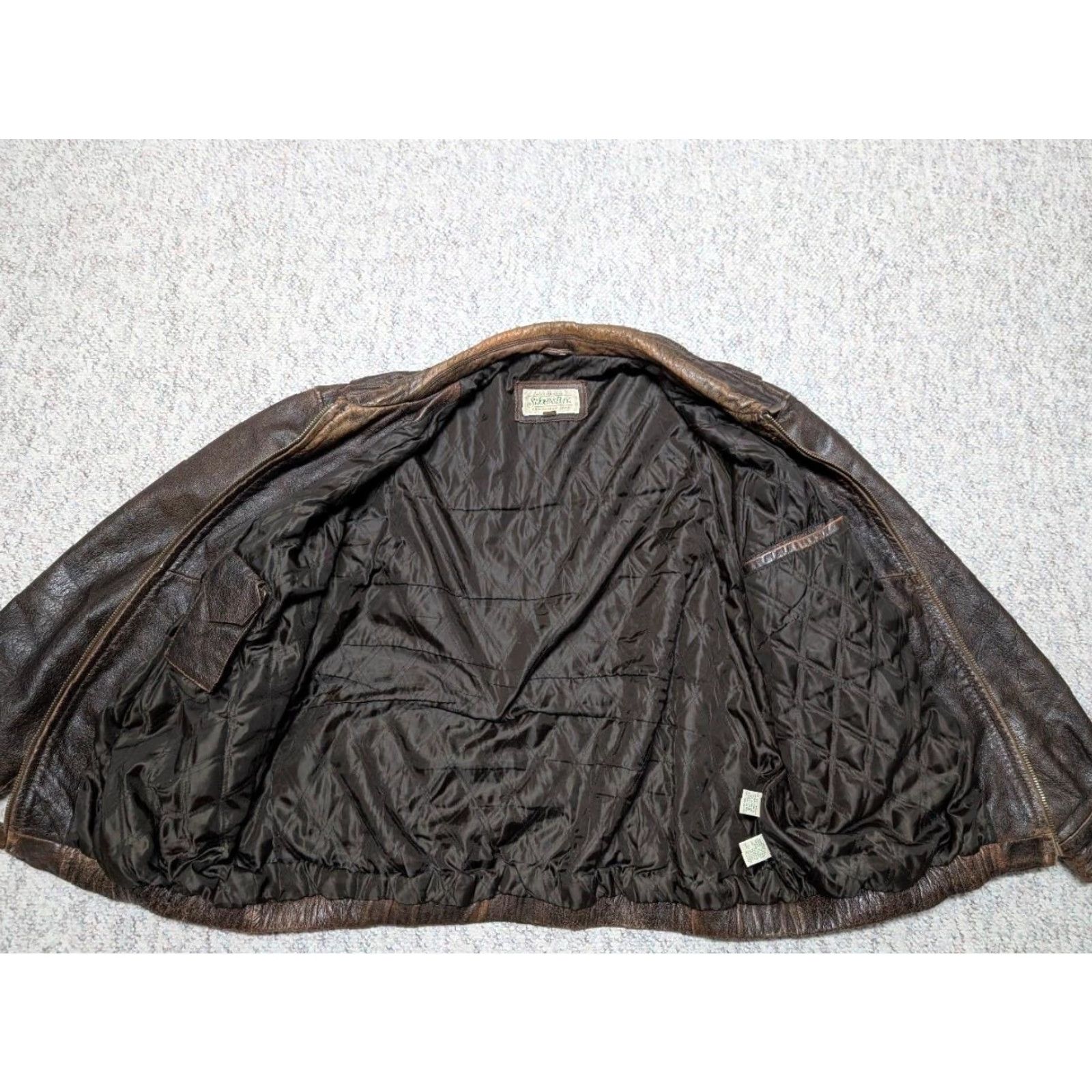 Vintage VINTAGE leather jacket Bomber Jacket 2XL Mens brown 48-50 PATINA distressed 1990s mad max motorcycle jacket Size US XXL / EU 58 / 5 - 3 Thumbnail