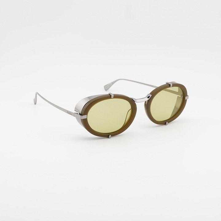 Max Mara Max Mara SELMA MM0103 96N Sunglasses Shiny Dark Green Oval Size ONE SIZE - 5 Thumbnail