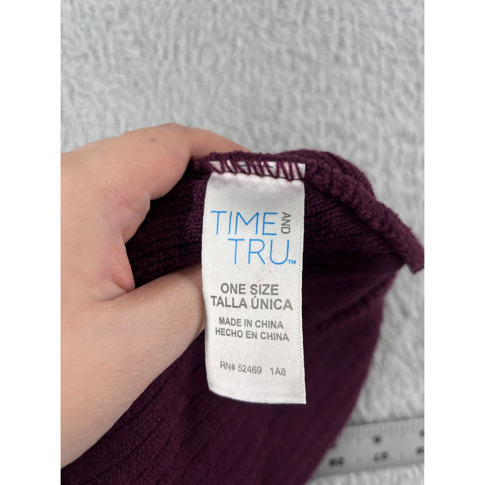 Vintage Time And Tru Beanie Time And Tru Purple Knit Beanie Womens One Size Winter Size ONE SIZE - 6 Thumbnail