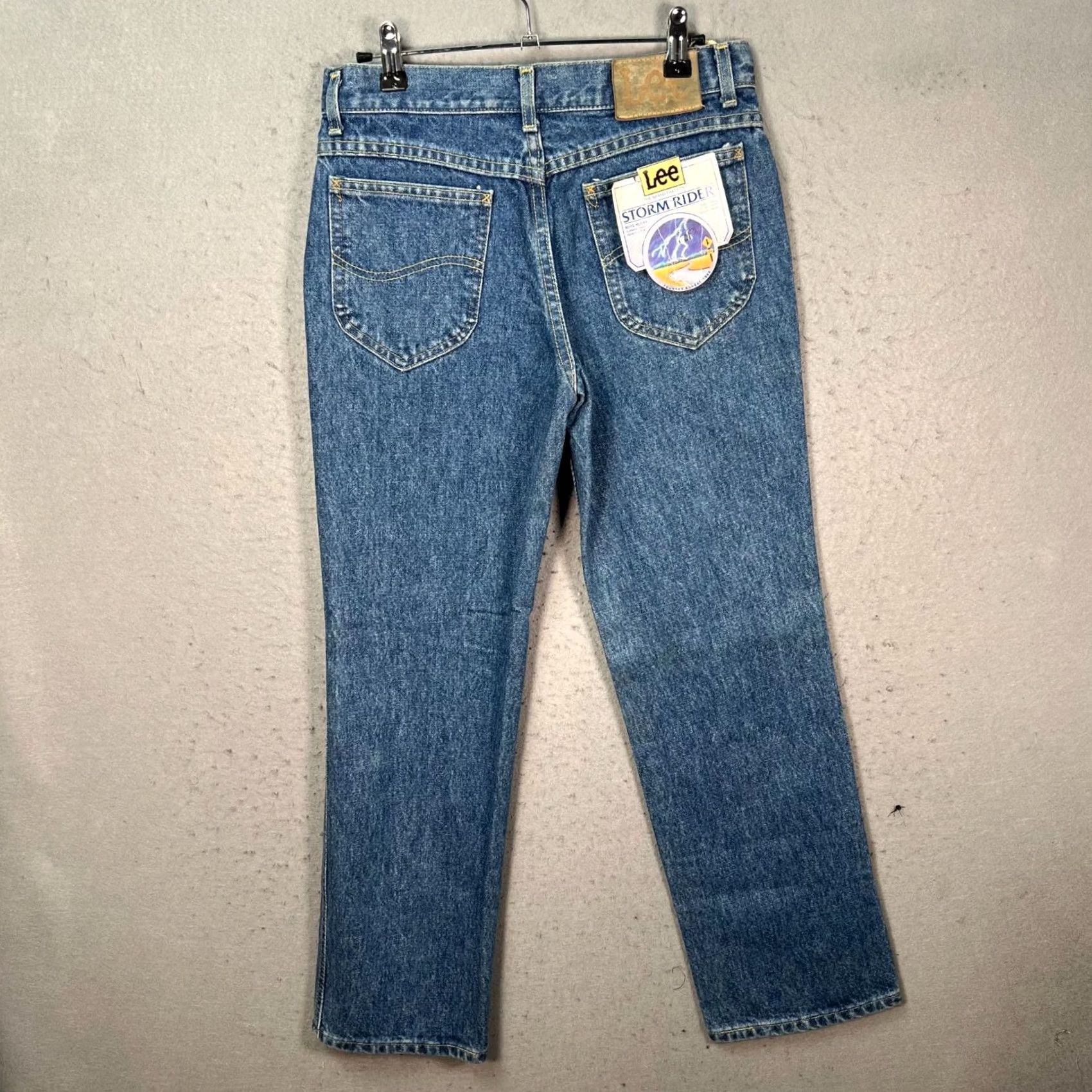 Lee VINTAGE Lee Storm Rider Jeans Mens 30x28 100% Cotton Denim Made In USA Blue Denim Straight 28 Inseam Mens Size 30 Regular Cotton Jeans Lee Shirt? Size US 30 / EU 46 - 2 Thumbnail