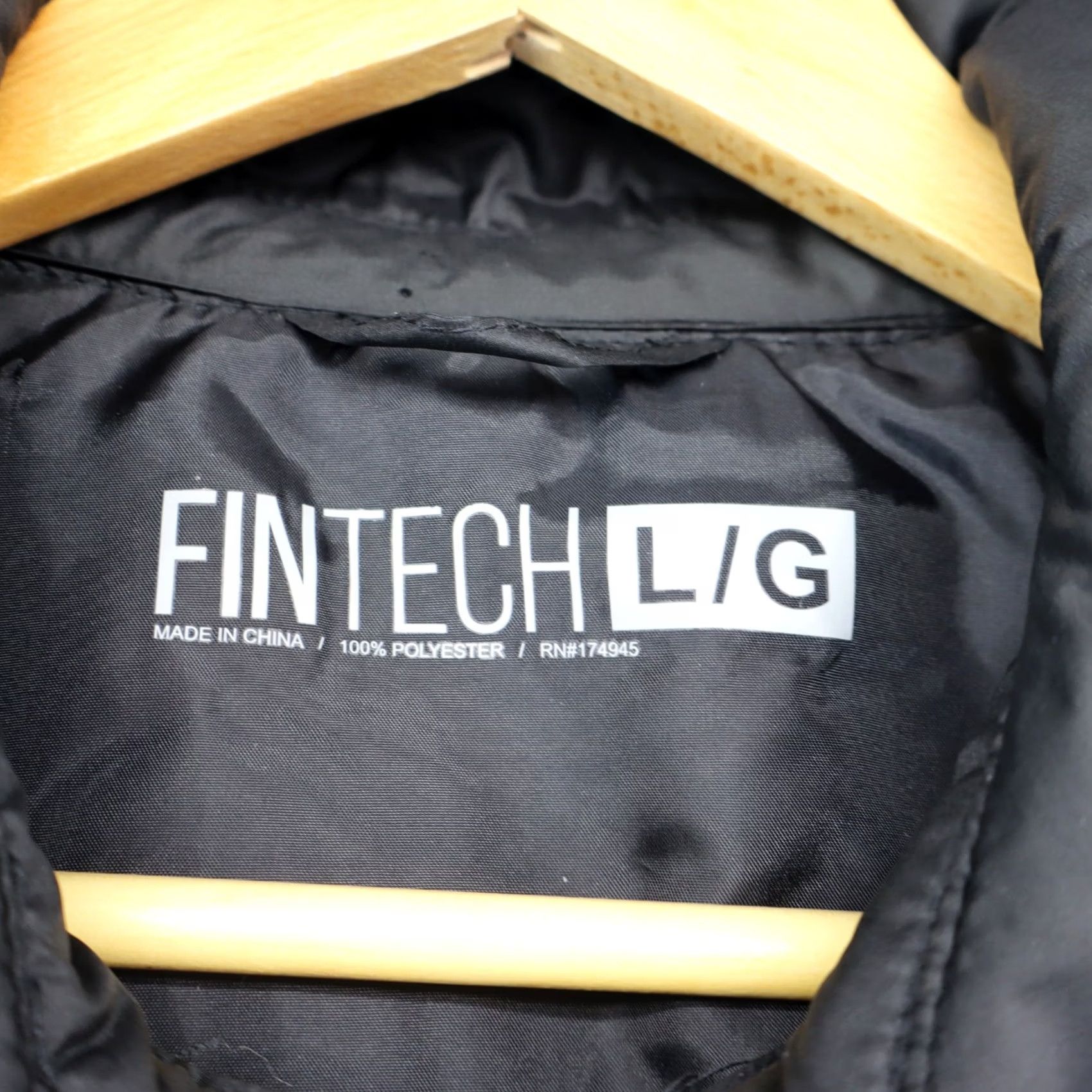Vintage Fintech Quilted Jacket Men L Lightweight Black Full Zip Coat Puffer Gorpcore Jacket Size US L / EU 52-54 / 3 - 3 Thumbnail