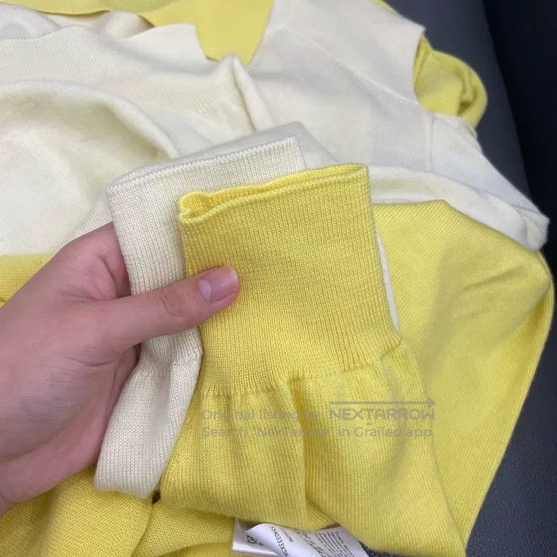 Loewe Loewe Yellow Logo Embroidered Patchwork Wool Shawl Collar Size L / US 10 / IT 46 - 8 Thumbnail