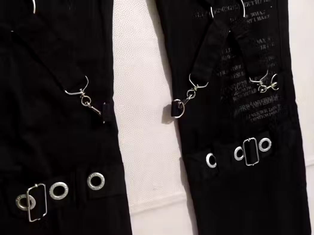Japanese Brand Mad Punk Bondage Gothic With nice Back zipper Pants Size US 29 - 4 Thumbnail