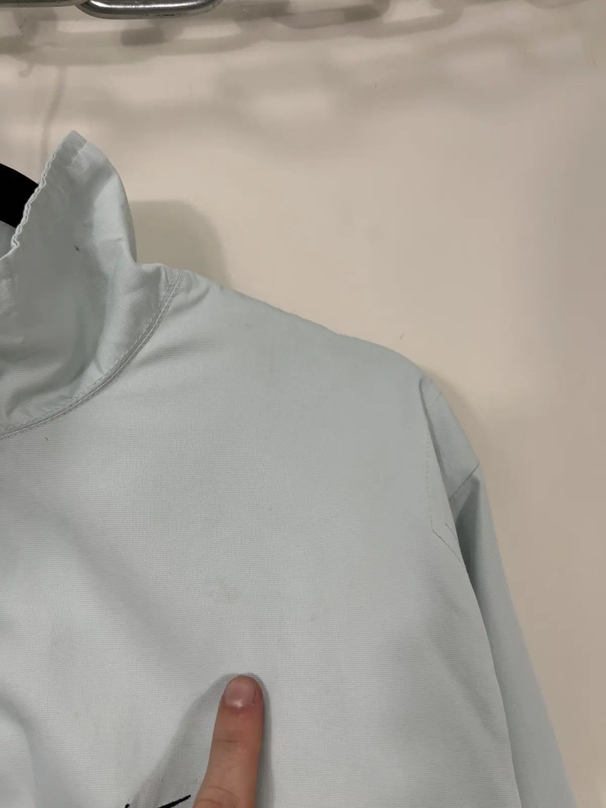 Nike × Vintage Vintage Nike Y2K Light Blue Retro Hype Nylon Track Jacket Size US XL / EU 56 / 4 - 3 Thumbnail
