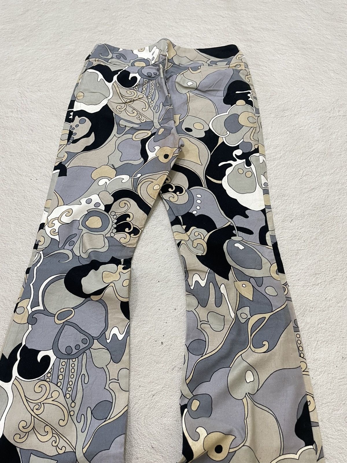 Katharine Hamnett London Katharine Hamnet archive Abstract Pattern Flare Pants Y2K Size 26" / US 2 / IT 38 - 10 Thumbnail