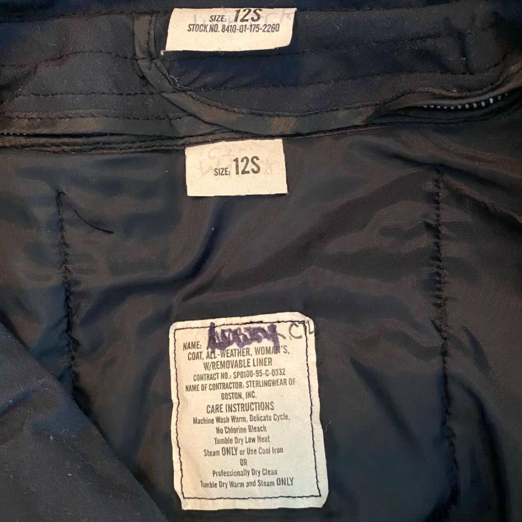 Doublet Womens Blue Double Breasted Trench Coat Knee Length Belted Cotton Blend 12S Size XL / US 12-14 / IT 48-50 - 3 Thumbnail