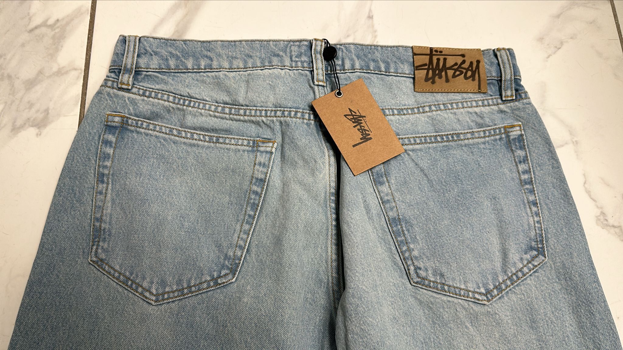Stussy × Vintage Stussy Big Ol Jean Denim Light Wash Blue Size 28 Size US 28 / EU 44 - 11 Thumbnail