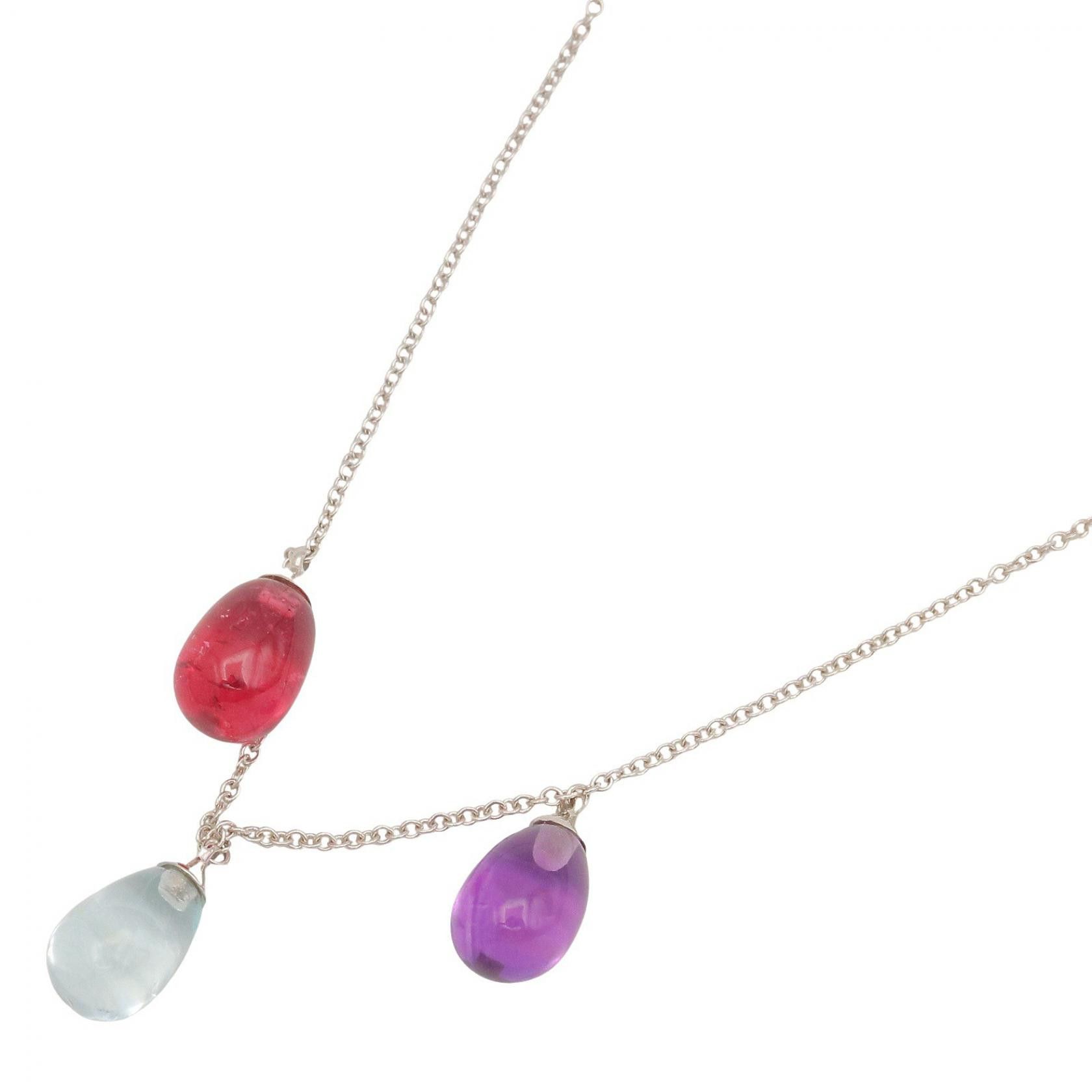 Tiffany & Co. Tiffany & Co. Tiffany＆Co Amethyst Aquamarine Tourmaline Au750 Necklace Precious Metal Necklace DUTY FREE for USA Size ONE SIZE - 1 Thumbnail