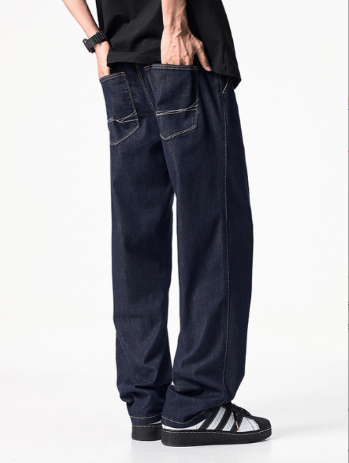 Japanese Brand × Jean Men's versatile elastic trendy clanfit high street jeans Size US 32 / EU 48 - 4 Thumbnail