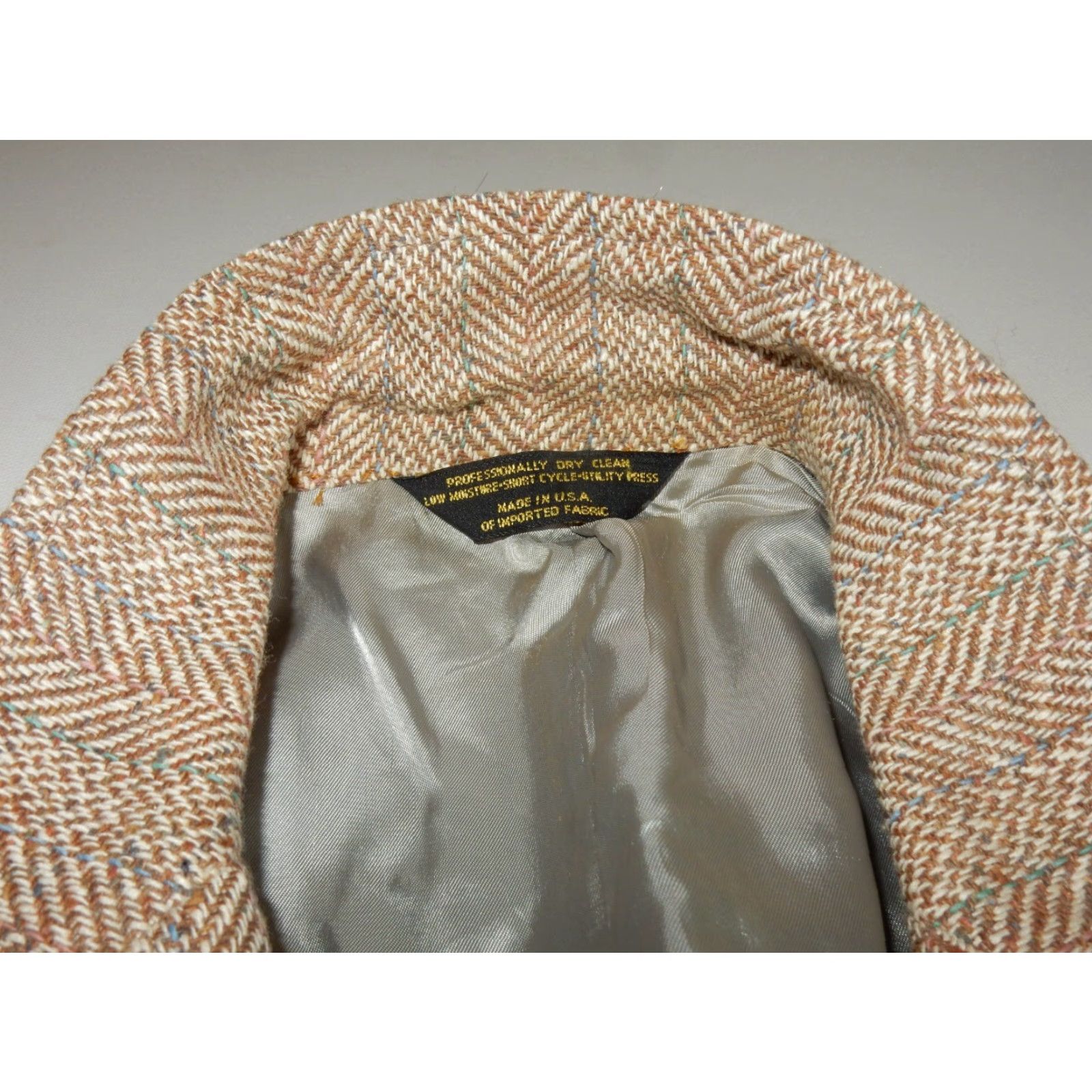 Lands' End VINTAGE Lands' End Men's Linen Sport Coat Blazer Jacket Size 42 Large Beige Casual Size 42R - 7 Thumbnail