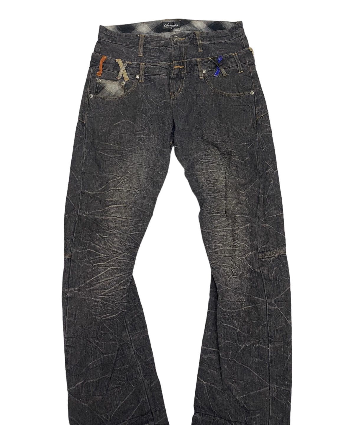 Hysteric Glamour × If Six Was Nine × Kapital SICK🔥DOUBLE WAIST BARCEDOS RUSTY DISTRESSED DENIM JEANS Size US 32 / EU 48 - 9 Thumbnail