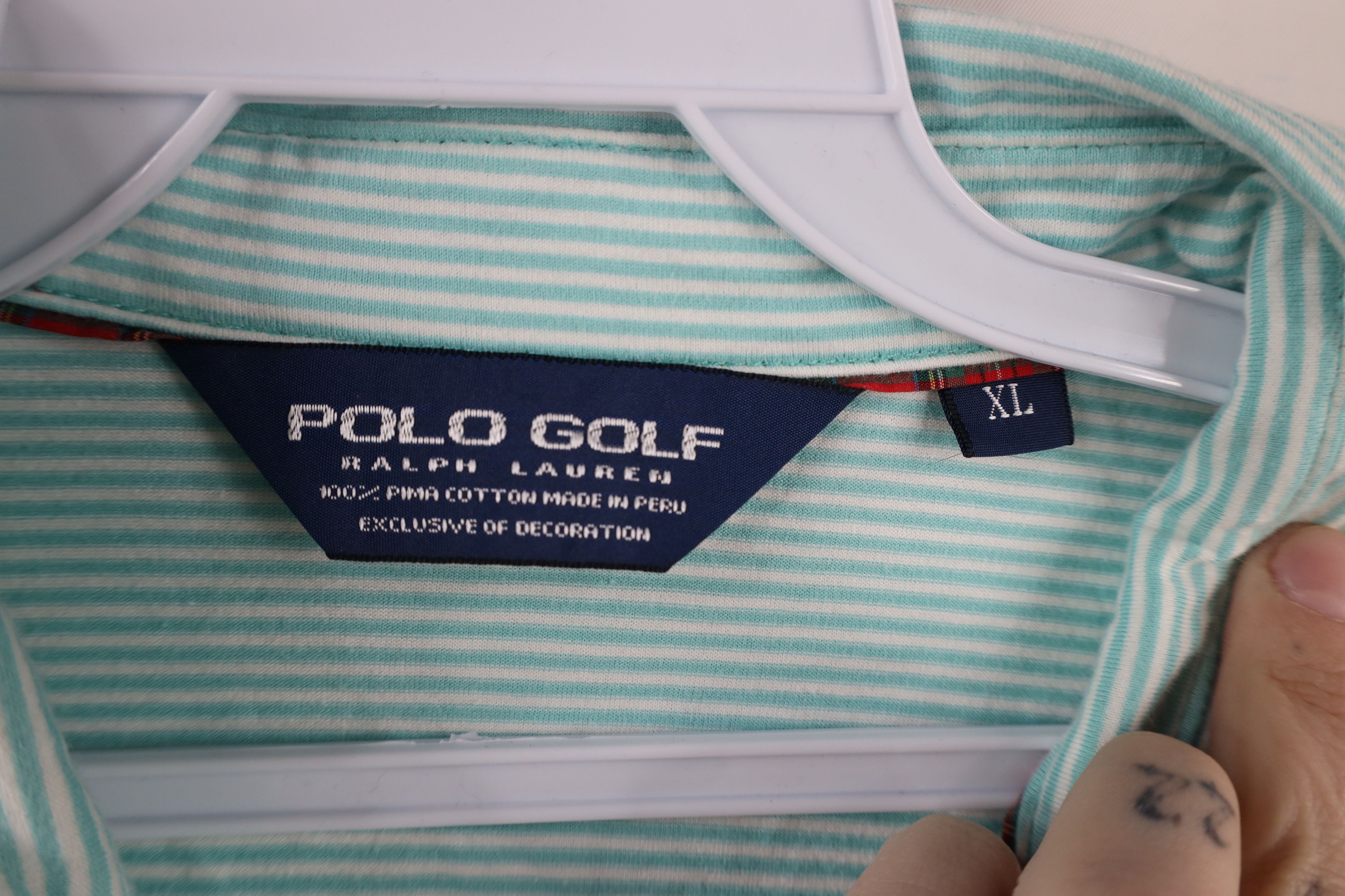 Polo Ralph Lauren Polo Golf Ralph Lauren Country Club Striped Polo Shirt Blue Size US XL / EU 56 / 4 - 6 Thumbnail