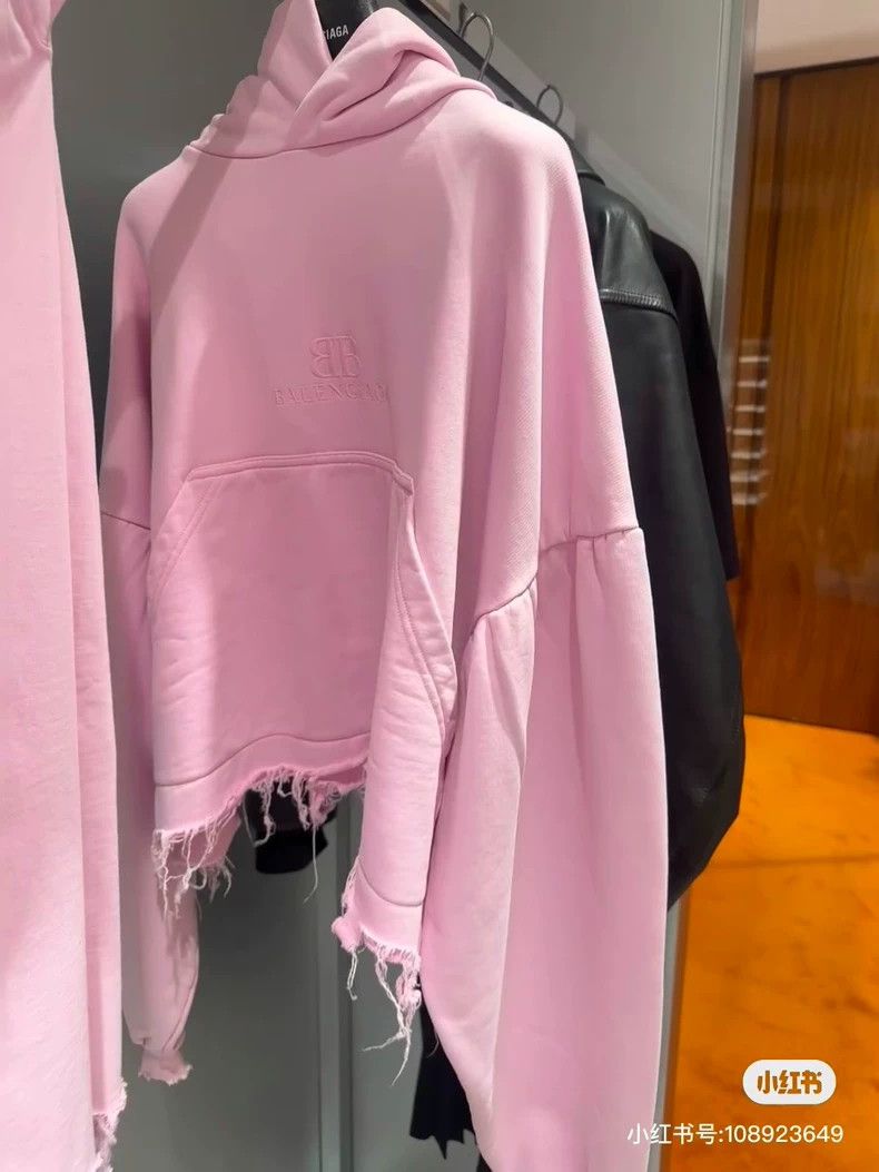 Balenciaga Balenciaga 24 Tear Edge Destruction Embroidery BB Hoodie 25 Size US S / EU 44-46 / 1 - 2 Thumbnail