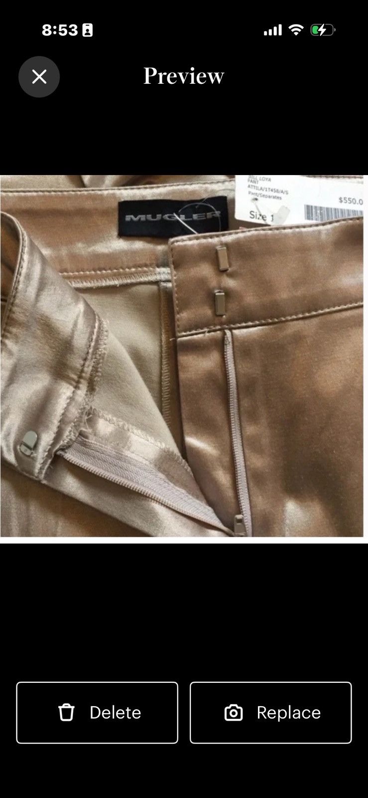 Thierry Mugler Thierry Mugler Size 32" / US 10 / IT 46 - 4 Thumbnail