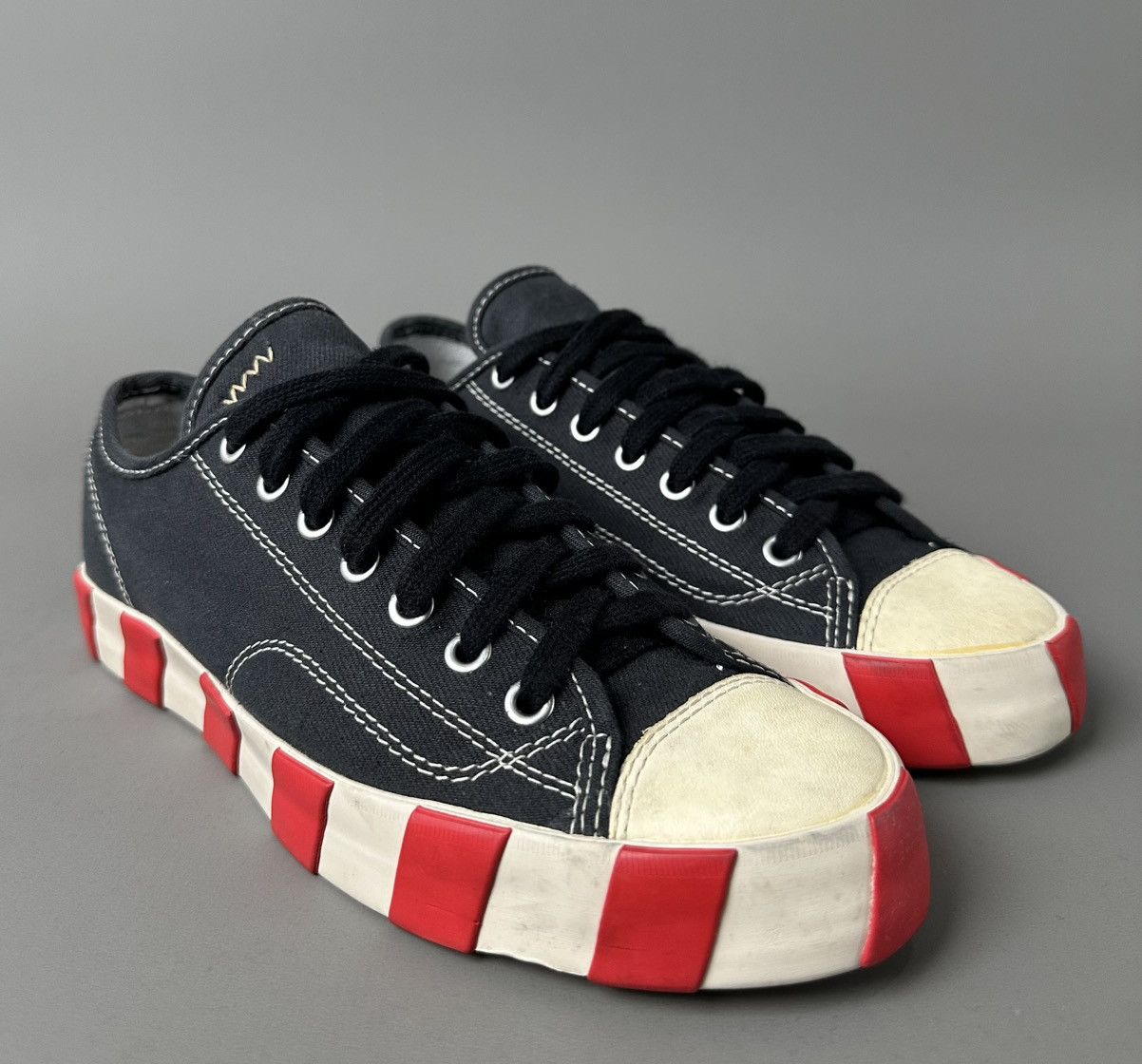 Visvim Visvim - S/S16 Skagway Lo Stripes - Low Cut Sneakers Canvas Size US 8 / IT 38 - 2 Thumbnail