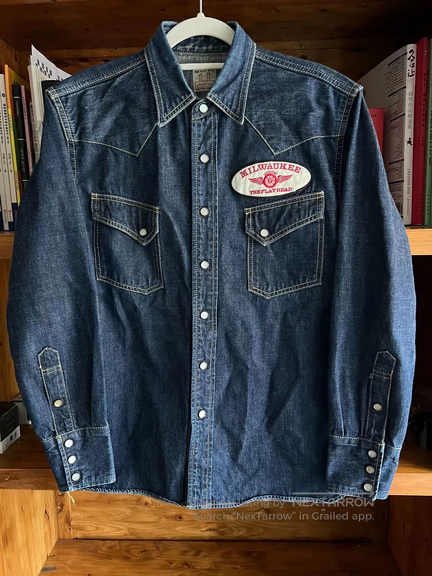 RRL Ralph Lauren vintage western style denim button-up shirt. Size US L / EU 52-54 / 3 - 1 Thumbnail