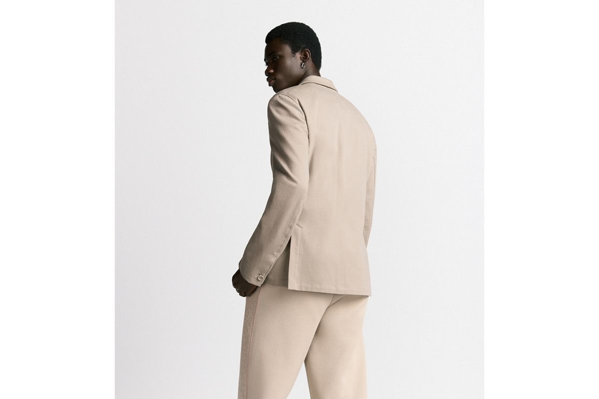 Dior o1bcso1str0326 Oblique Jacket With Buttoned Strap in Beige Size US S / EU 44-46 / 1 - 5 Thumbnail