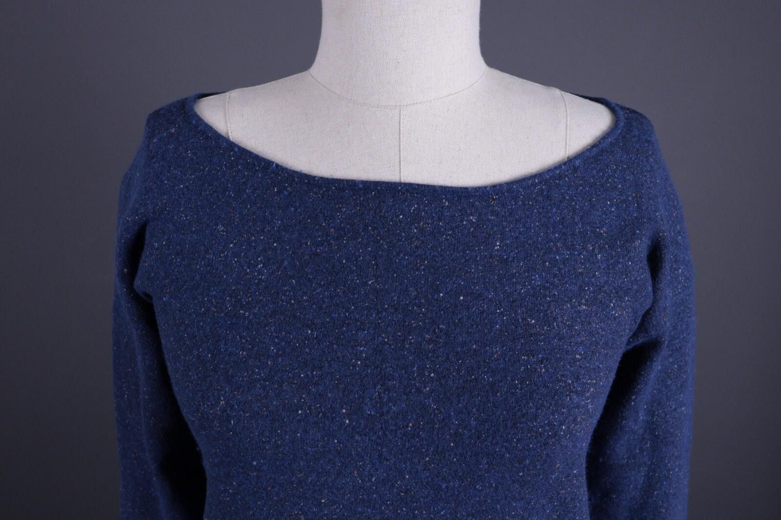 Designer Toast Rare Blue Merino Wool Silk Knit Sweater Size XS Size XS / US 0-2 / IT 36-38 - 5 Thumbnail