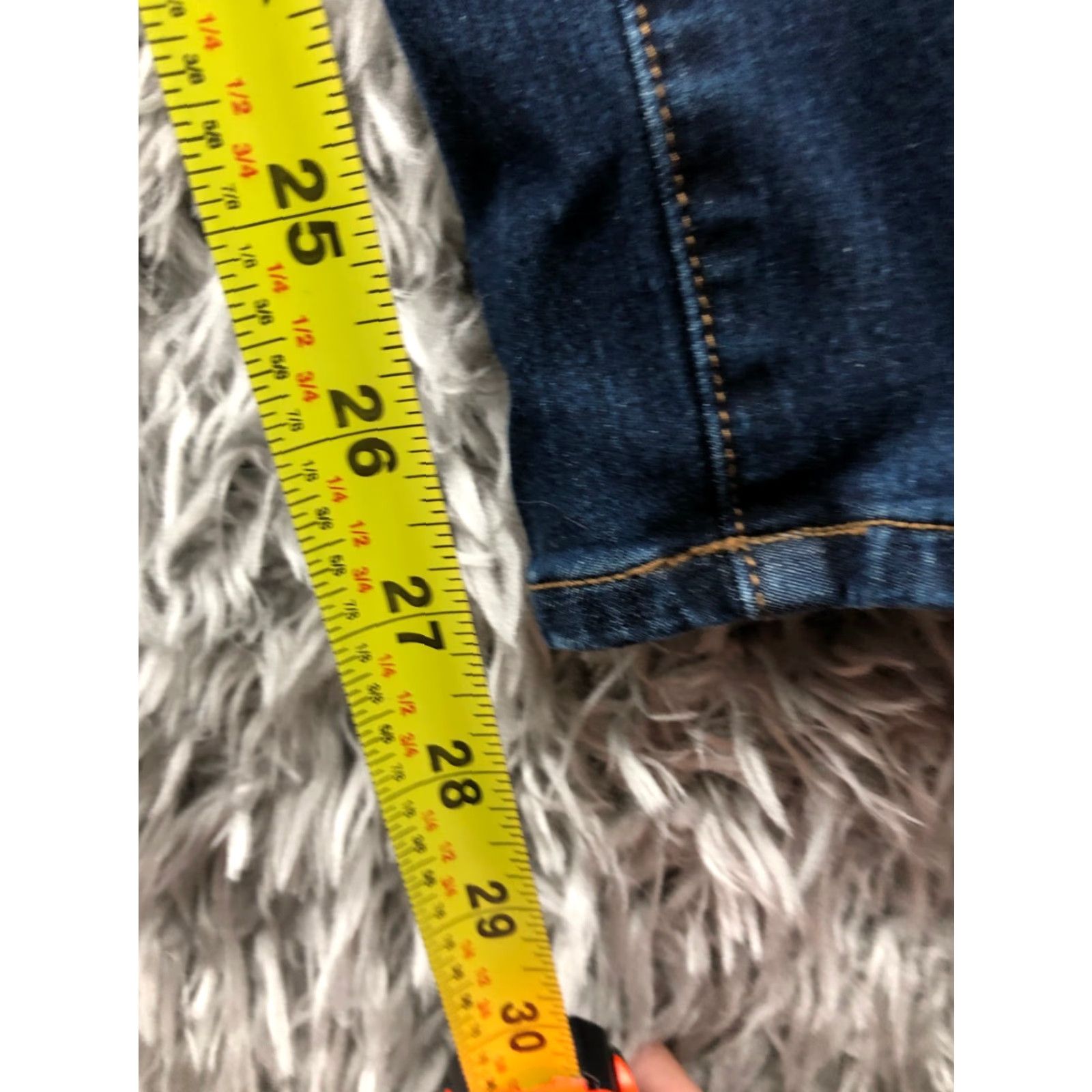 Denime Liverpool Jeans The Skinny Pull On Jeans Womens Size 6 Mid Rise Dark Wash Blue Denim Size 28" / US 6 / IT 42 - 3 Thumbnail