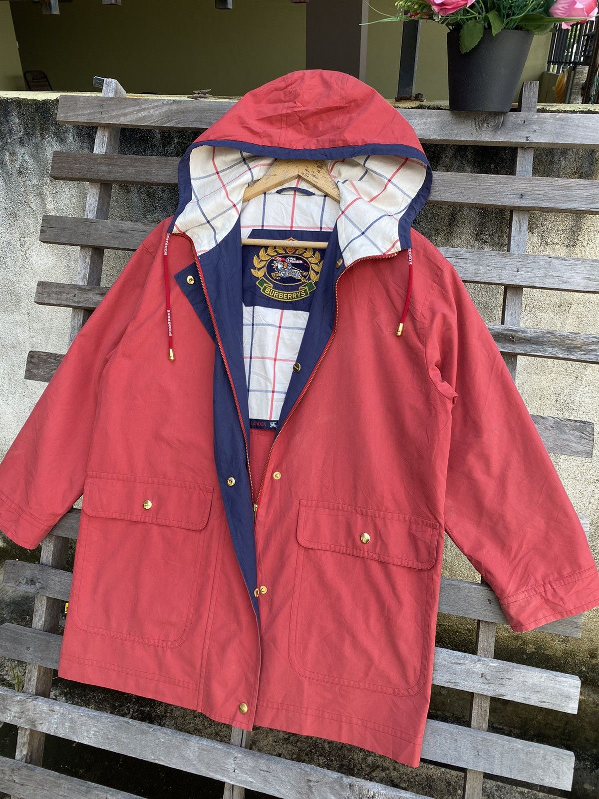 Burberry × Designer × Vintage 🔥 Steals 🔥 Vintage Burberry Parka Jacket Size US L / EU 52-54 / 3 - 2 Thumbnail