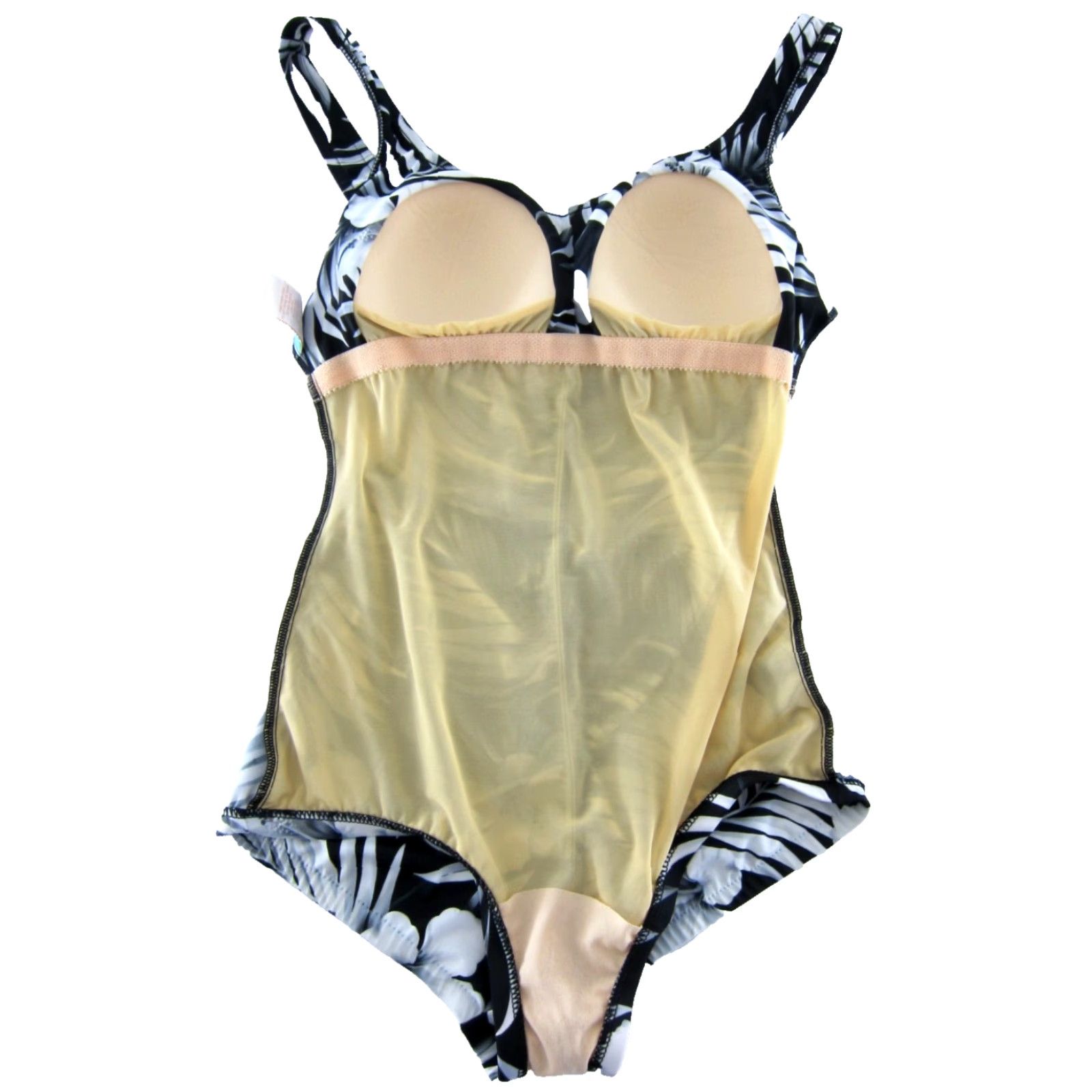 Vintage VINTAGE Le Cove Black White Floral Built In Bra One Piece Swimsuit Women Size 16 Size ONE SIZE - 6 Thumbnail