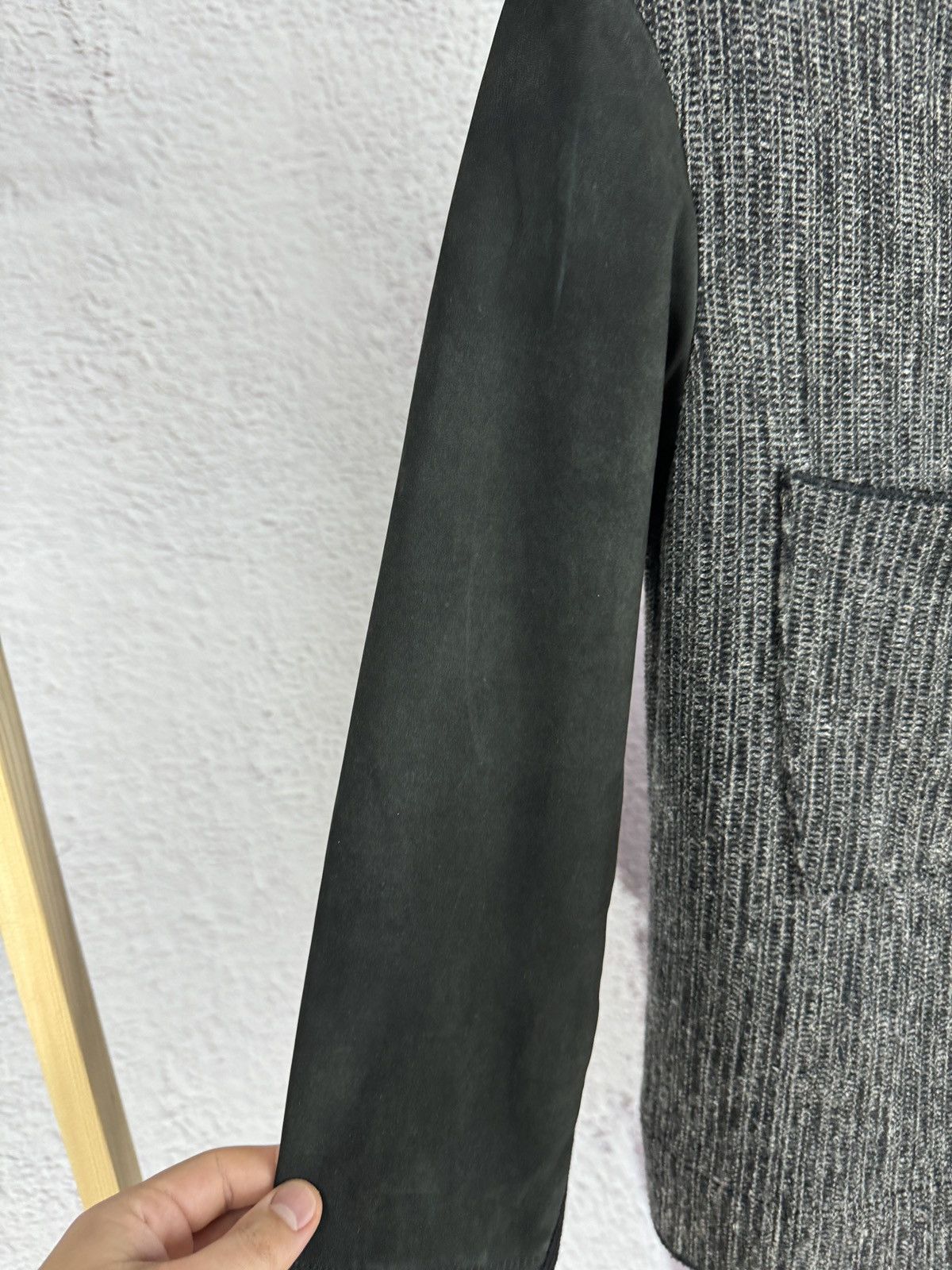 Transit × Transit Uomo Transit Par Such wool linen jacket with leather sleeve Size M / US 6-8 / IT 42-44 - 7 Thumbnail