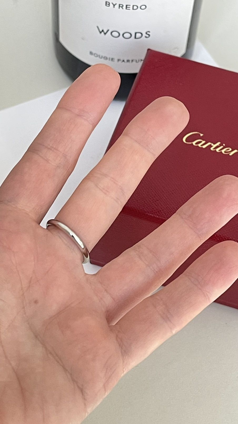 Cartier Cartier 1895 Wedding Band 2.5 mm Platinum 7.25 NEW $1190 Size ONE SIZE - 2 Thumbnail