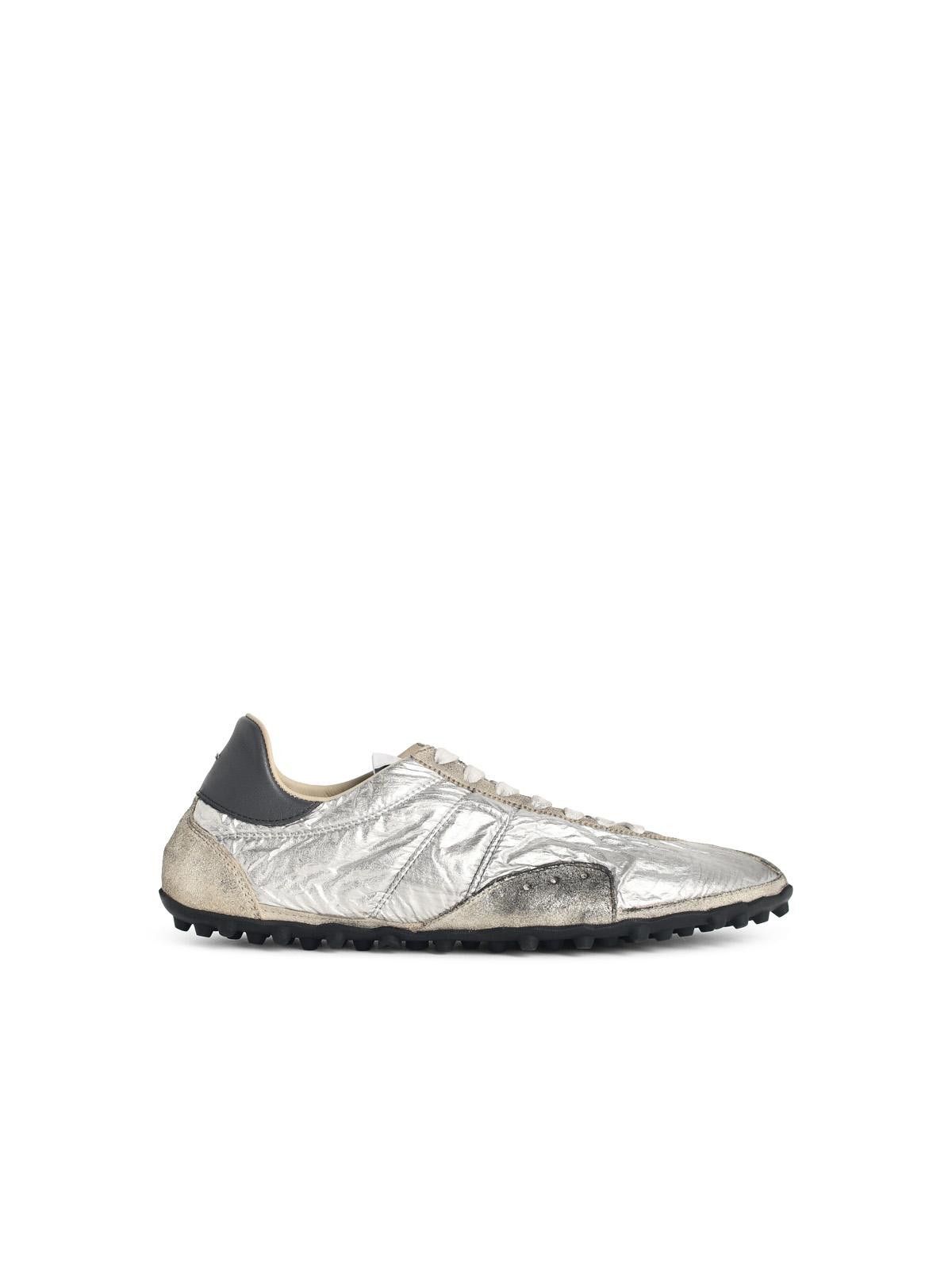 Maison Margiela MAISON MARGIELA 'Sprinters' Silver Polyester Sneakers Size US 8 / EU 41 - 1 Thumbnail