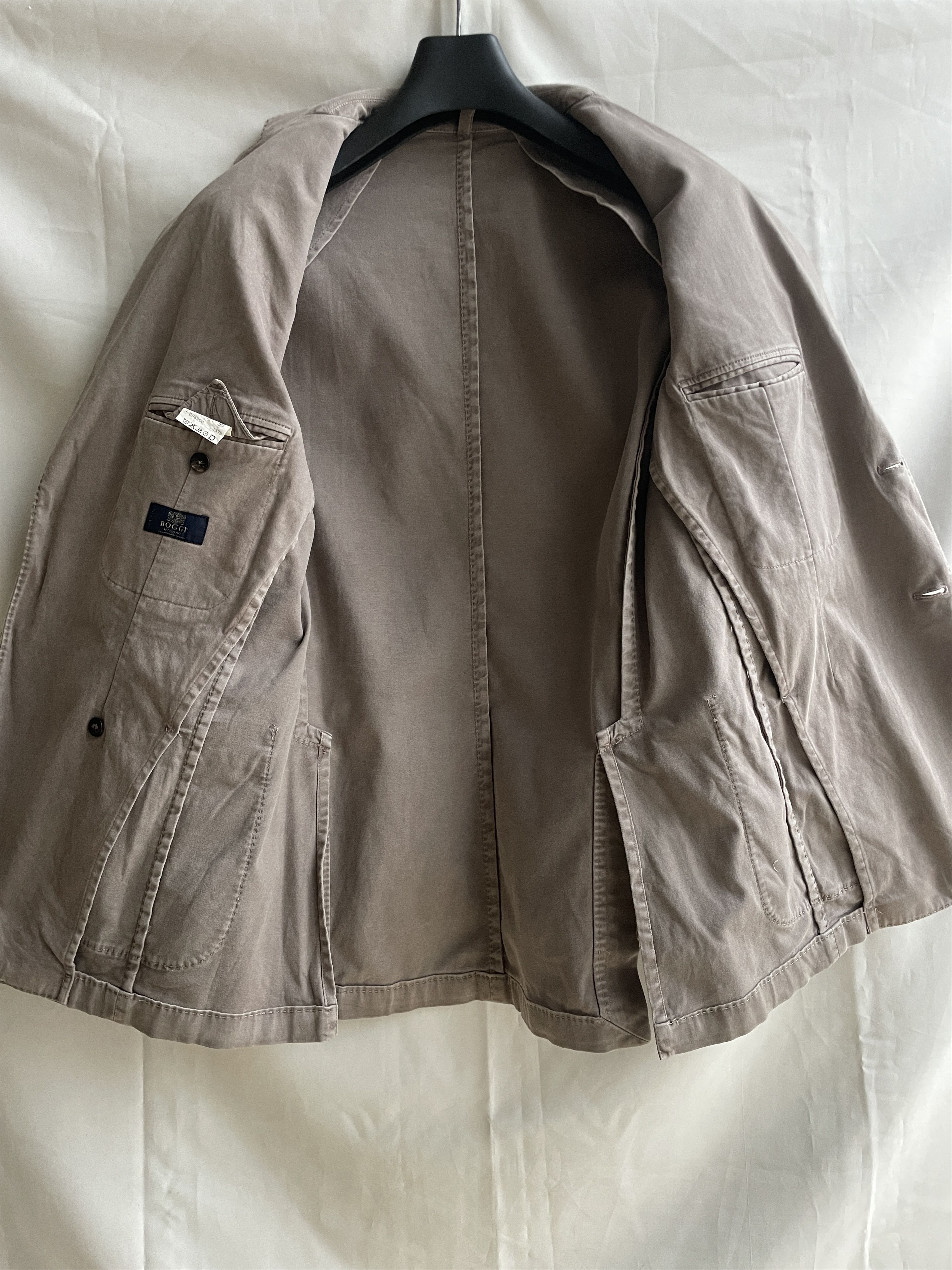Boggi Boggi MIlano B-Elton Unlined Garment Dyed Cotton Blazer Size 40R - 3 Thumbnail