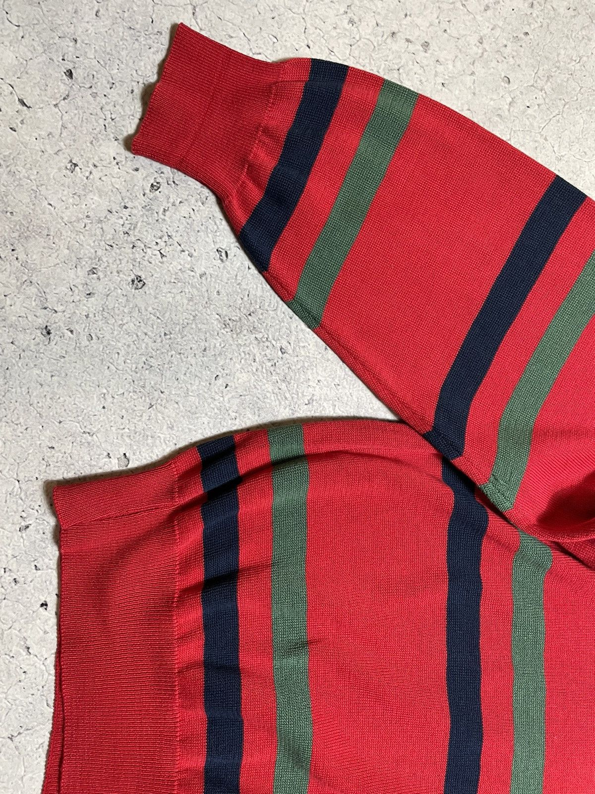 Lacoste × Vintage Vintage Striped Lacoste Chemise Sweater Y2K Made In France Size US XL / EU 56 / 4 - 3 Thumbnail