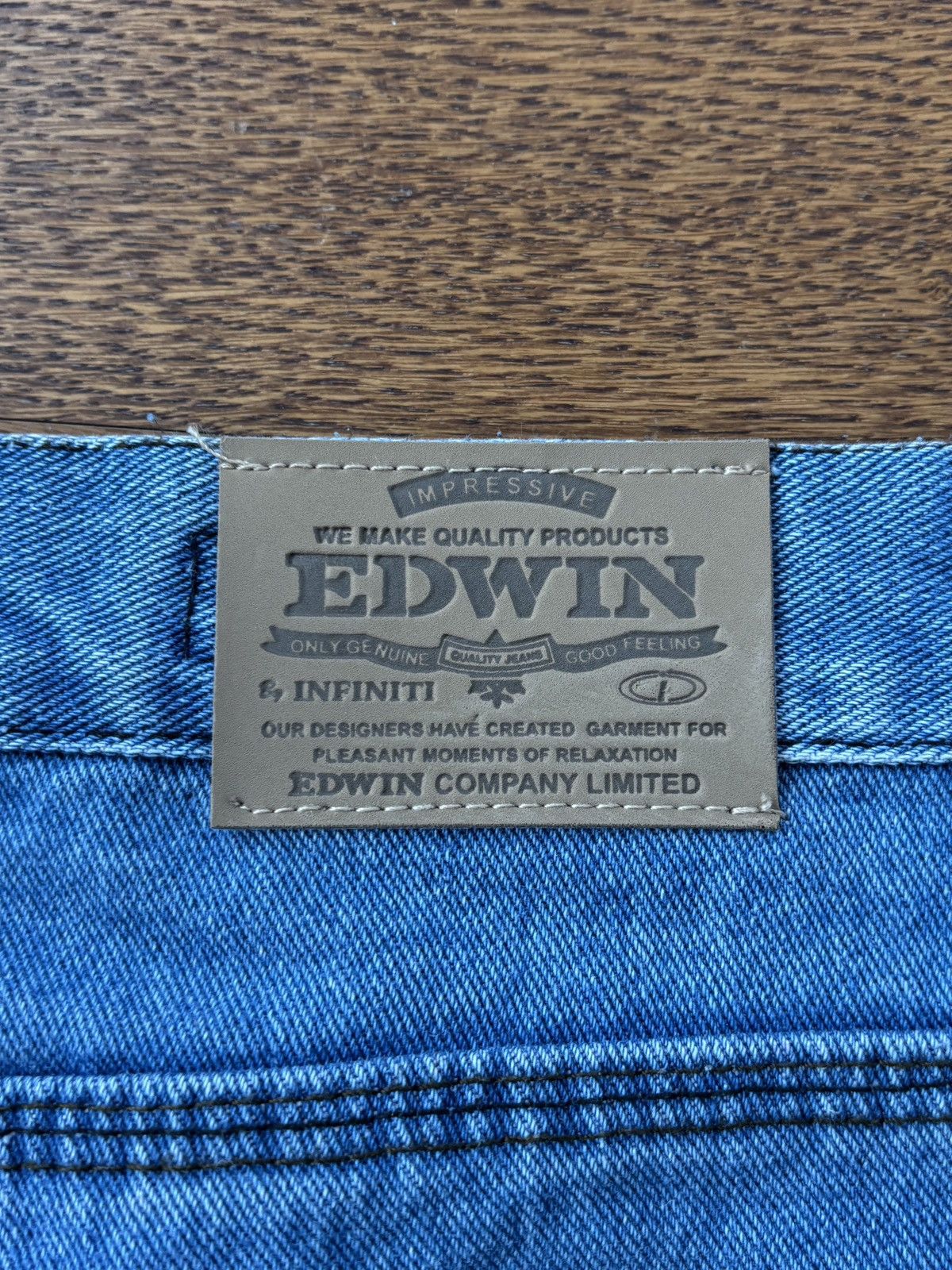 Edwin Vintage Edwin Jeans by Infiniti 1990s 3D Embroidered Size US 33 - 5 Thumbnail