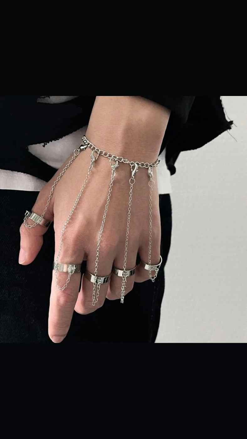 Handmade Bracelet Chain Rings Size ONE SIZE - 3 Thumbnail