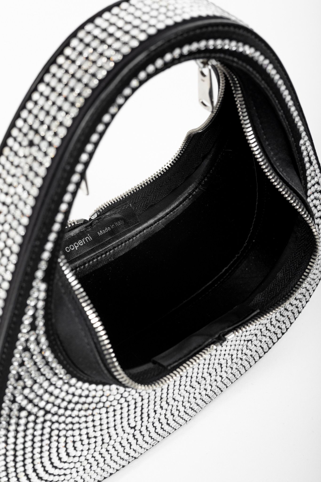 Coperni Coperni Baguette Swipe Black Crystal Structured Handbag Size ONE SIZE - 11 Thumbnail