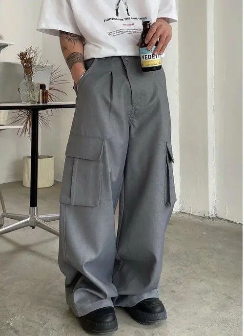 Japanese Brand Miyauchi x Itou Baggy Gray High Waist Pants Size US 30 / EU 46 - 1 Thumbnail
