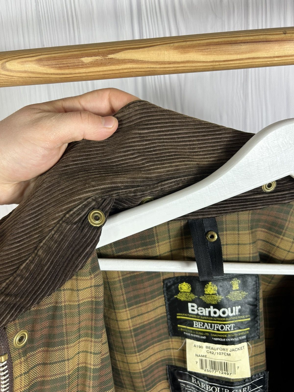 Barbour Vintage Barbour Beaufort A190 Waxed Jacket England Size C42 Size US L / EU 52-54 / 3 - 21 Thumbnail