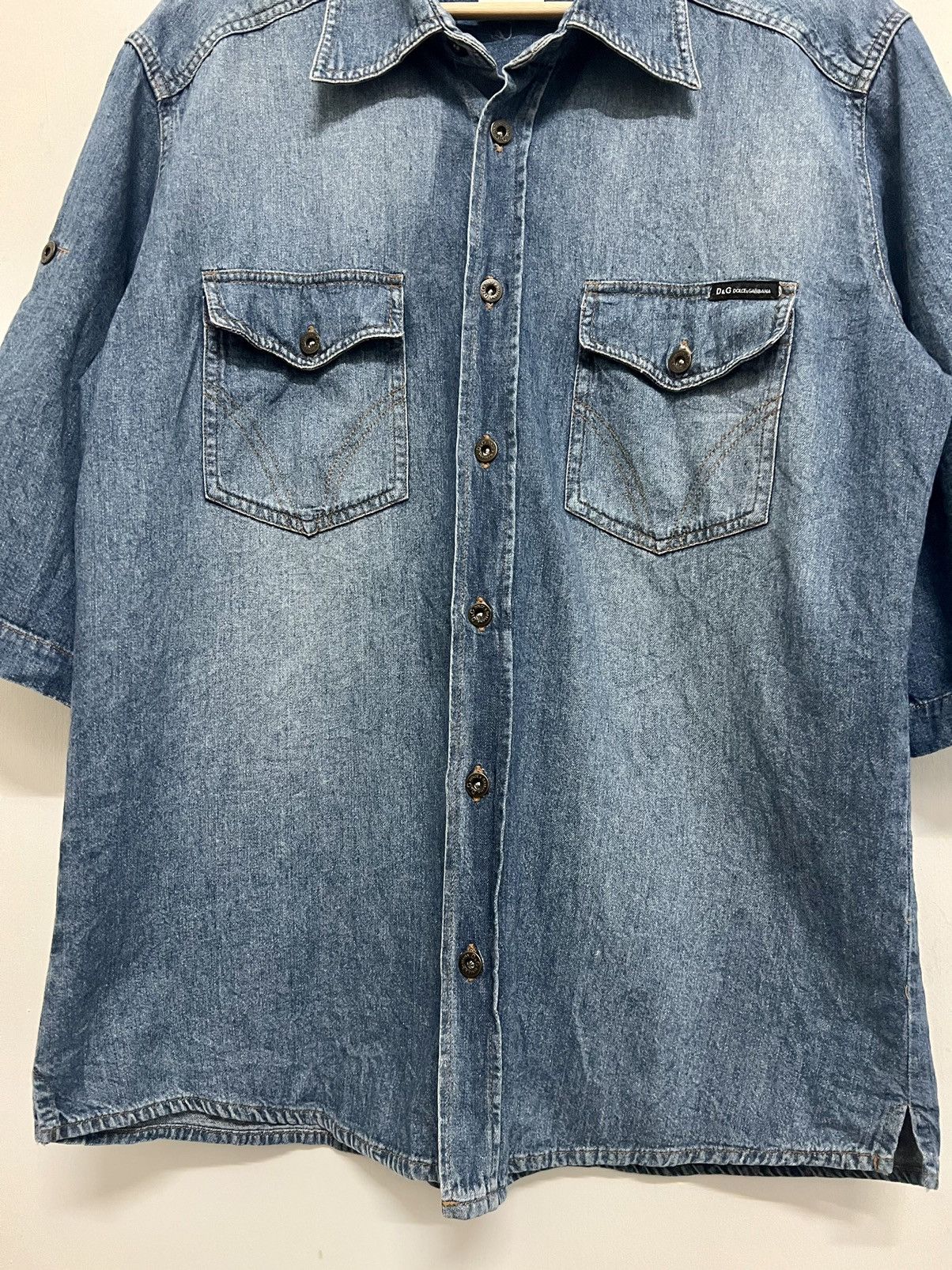 Dolce & Gabbana VINTAGE DOLCE & GABBANA DENIM SHIRT Size US XXL / EU 58 / 5 - 3 Thumbnail
