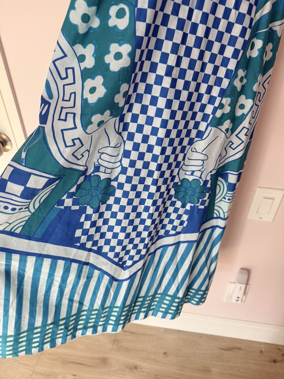 Other Celina Moon Blue Checkered Cards Midi Dress Queen Hearts M Size M / US 6-8 / IT 42-44 - 4 Thumbnail