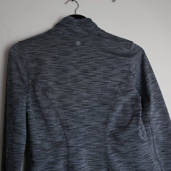 Athleta Athleta Heathered Gray Full Zip Pocket Athleisure Jacket Size S / US 4 / IT 40 - 7 Thumbnail