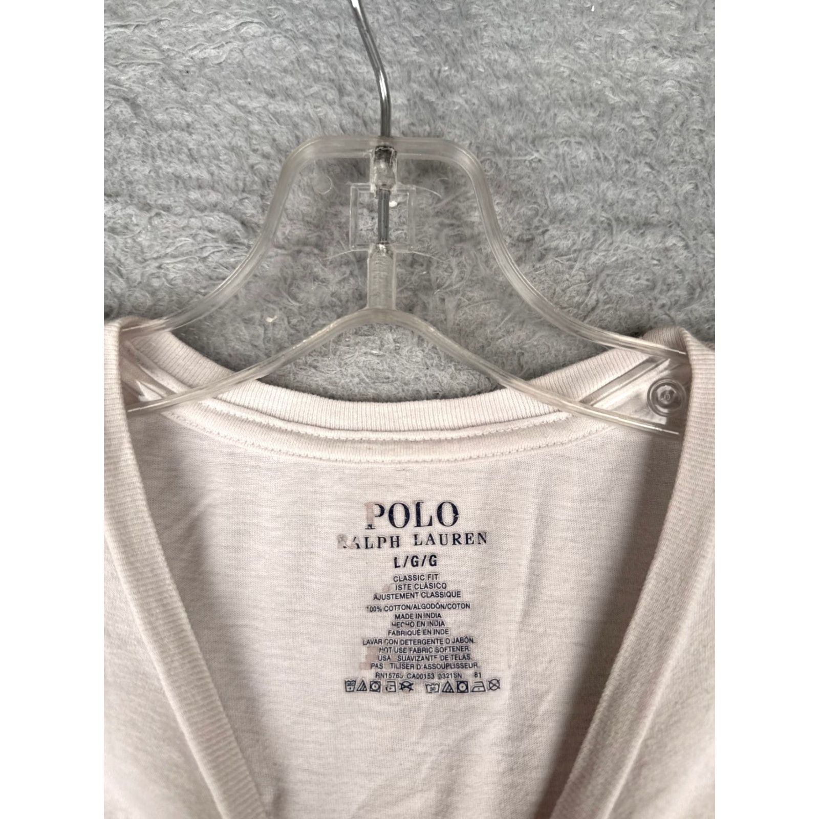 Ralph Lauren VINTAGE Ralph Lauren Shirt Mens Adult Large White 100% Cotton Short Sleeve Crew Neck Embroidered Logo Classic Polo 90s Sports Size US L / EU 52-54 / 3 - 6 Thumbnail