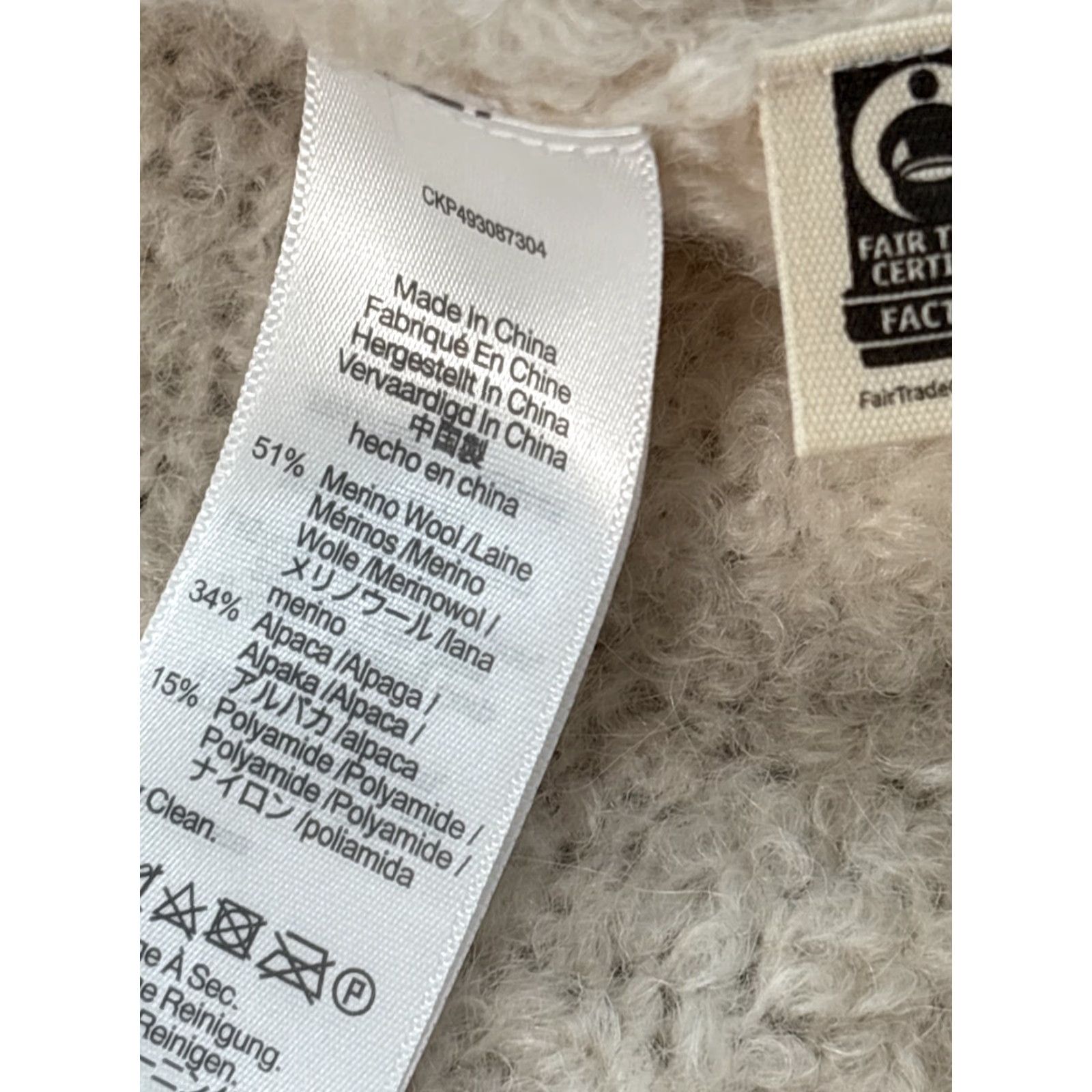 Madewell VINTAGE MADEWELL Mock Neck Sweater Women’s XS Ivory Alpaca Merino Wool Blend Knit Pullover Lightweight Breathable Casual Travel Workwear Size XS / US 0-2 / IT 36-38 - 5 Thumbnail