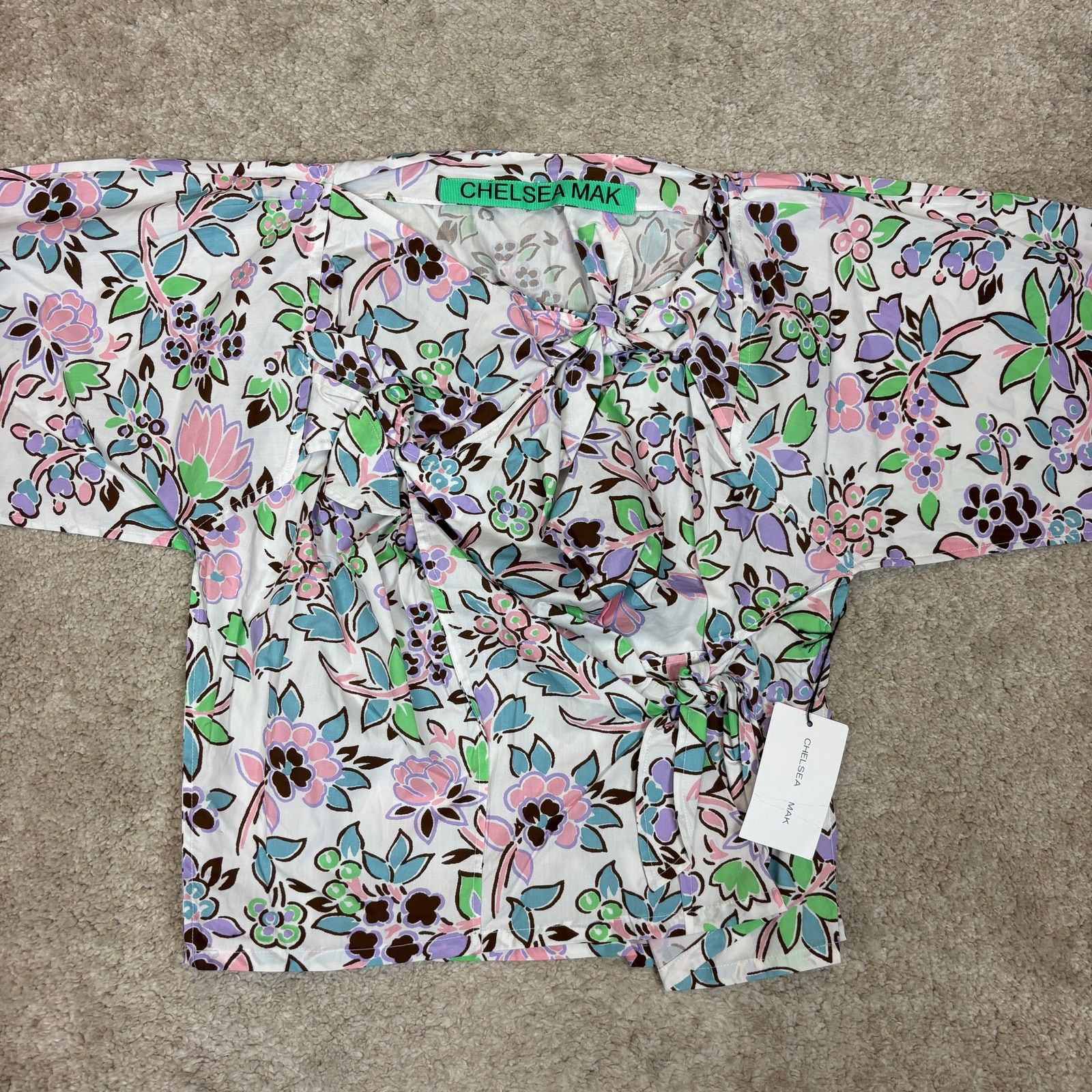 Designer NWT Chelsea Mak Petra Top Shangri La Blouse Women's XS Size XS / US 0-2 / IT 36-38 - 3 Thumbnail