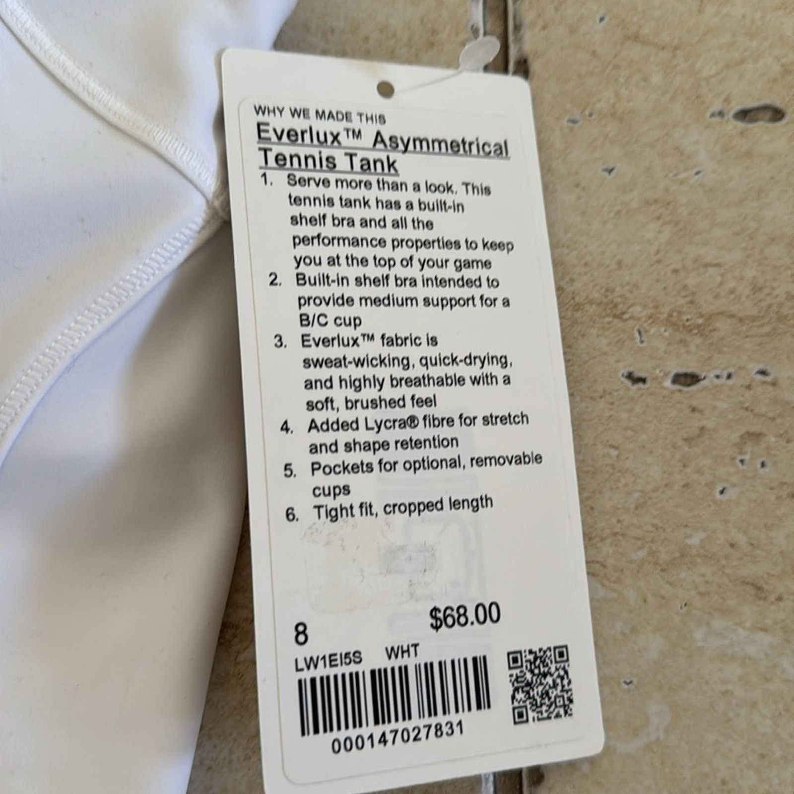 Lululemon NWT! LULULEMON Everlux Asymmetrical Tennis Sport Tank Size 8 Size M / US 6-8 / IT 42-44 - 3 Thumbnail
