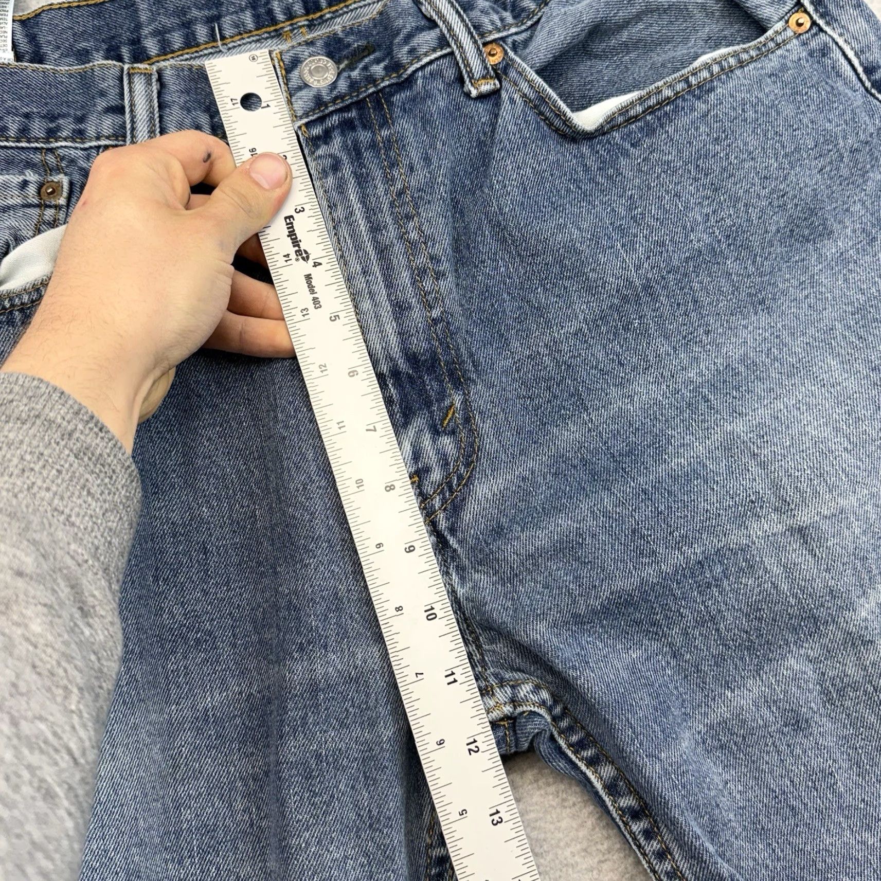 Levi's Levi's 505 Jeans Mens 36x30 Straight Denim Blue Cotton 100% Fabric Wash Dark Regular Waist 36 Inseam 30 Button Zip 5-Pocket Size US 36 / EU 52 - 7 Thumbnail